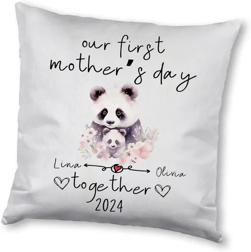 Miniatura 5 de Mother's Day Panda, Personalised Pillow Case Decor for Home, Present for Mom, Grandmother, for Her