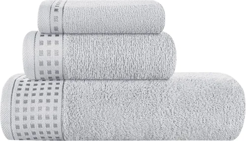 Miniatura 47 de GLAMBURG Juego de 2 toallas de baño de gran tamaño 100% algodón, 28 x 55 pulgadas, ultra suaves, altamente absorbentes, compactas, de secado rápido