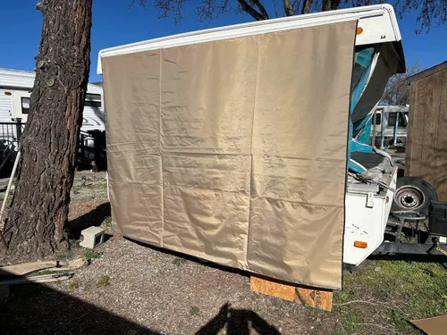 Miniatura 6 de Toldo para Caravana Plegable para Remolques Emergentes (Beige, 9 pies)