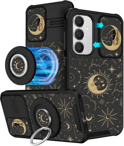 Miniatura 12 de Funermei Funda para teléfono Samsung Galaxy A15 5G - [2 en 1] Funda para teléfono de mujeres lindas chicas, diseño femenino de mariposa negra