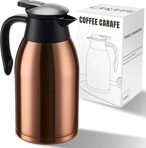 Miniatura 11 de PARACITY Jarra térmica de café con forro de acero inoxidable, jarras de café para mantener el calor, urna de café aislada al vacío de doble pared