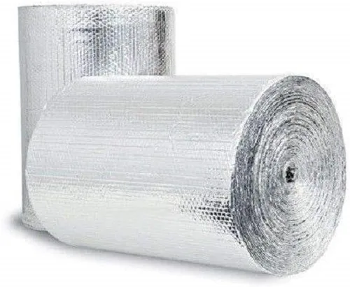 US Energy Products Barrera reflectante de doble cara para aislamiento de papel de aluminio (1/4 de grosor R8 doble poli-aire) Rollo: paredes áticos,
