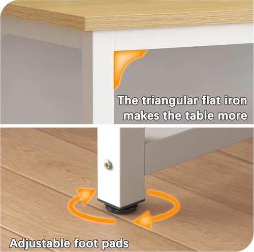 Miniatura 6 de NSdirect - Escritorio extra grande de 63 pulgadas XL para computadora, tiene una amplia mesa de trabajo para escritura, juegos y trabajo en casa
