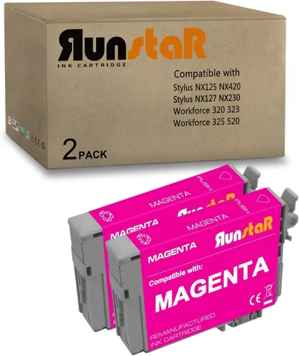 Miniatura 8 de Run Star Paquete de 2 remanufacturados para cartuchos de tinta cian de repuesto para Epson 125 T125 uso para Epson Stylus NX125 NX127 NX130 NX230