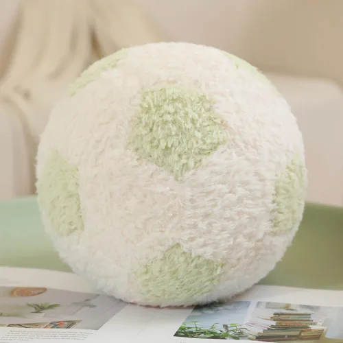 Soccer Pillow Cute Football Throw Pillow Round Home Decorative Throw Pillow Aesthetic Sports Ball Plush Pillows for Couch Bed Bedroom Sofa Chair