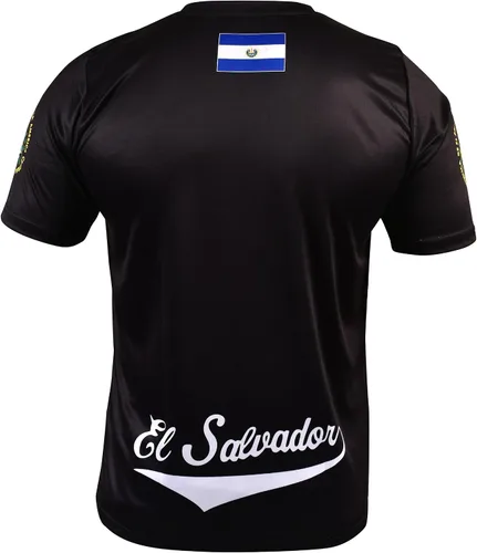 Miniatura 3 de Fury Camiseta de fútbol El Salvador - Camisa unisex blanca y negra para todos los salvadoreños