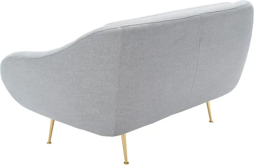 Miniatura 9 de SAFAVIEH Couture Home Collection Belladonna SFV4525A - Sofá biplaza tapizado de mediados de siglo, color gris claro, para sala de estar, dormitorio