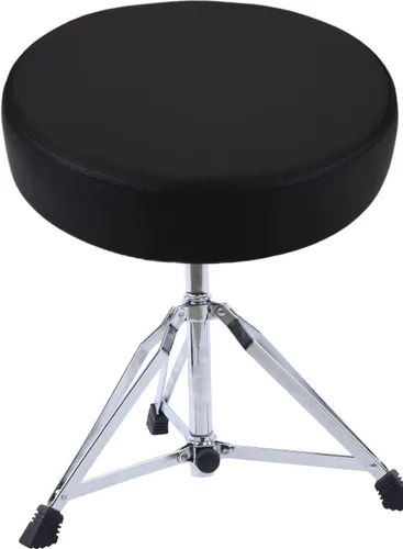 Pyle Taburete de tambor ajustable, portátil con patas de trípode de doble apoyo, asiento acolchado de espuma, perfecto para uso en el escenario y en