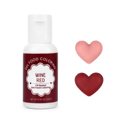 Colorante alimentario a base de aceite para chocolate, 0.7 fl oz (0.7 fl oz), color rojo vino comestible a base de aceite para decoración de