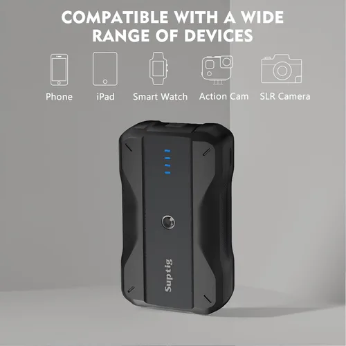 Miniatura 2 de Suptig Cargador portátil de 9000 mAh batería Banco de energía compatible para Gopro, Canon, Nikon, DJI osmo, Insta 360, Akaso More Cámara, teléfono