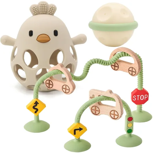 Miniatura 14 de Juguete de dentición para bebés, juguetes de dentición de pollo de silicona, juguetes suaves para masticar para necesidades de succión, juguetes