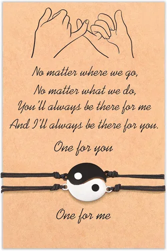 Tarsus Pinky Promise - Pulseras de relación a juego para amigos, pareja y familia