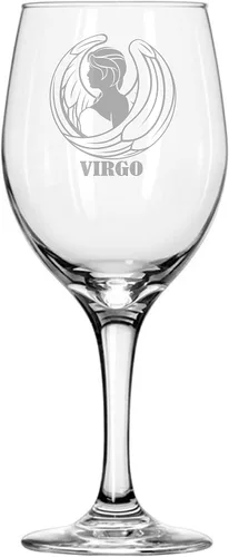 Miniatura 12 de Alankathy Mugs Signos del zodiaco 20 oz Copa de vino grande alta Tu signo de nacimiento Aries Tauro Géminis Cáncer Leo Virgo Libra Escorpio