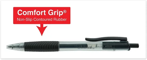 Miniatura 5 de UNV39912 - Bolígrafo de gel retráctil Universal Clear Barrel Ball (el agarre puede variar)