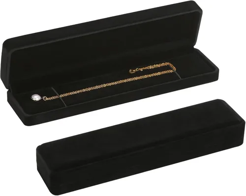 Miniatura 2 de LETURE 6 cajas de regalo de joyería de terciopelo para collares, colgantes, pulseras, anillos, aretes, vitrina de almacenamiento de joyas