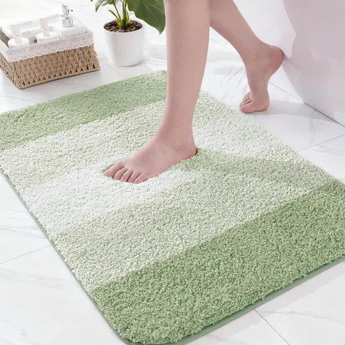 Miniatura 36 de Exclusivo Mezcla Tapetes de baño de 17 x 24 pulgadas, extra suaves, antideslizantes, absorbentes, de microfibra, lavables a máquina, de secado