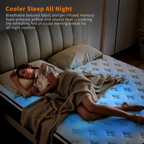 Miniatura 3 de 10 Inch Mattress,Medium Firm Hybrid Memory Foam & Pocket Springs for Pressure Relief CertiPUR-US Certified Fiberglass Free, 500 Night Trial