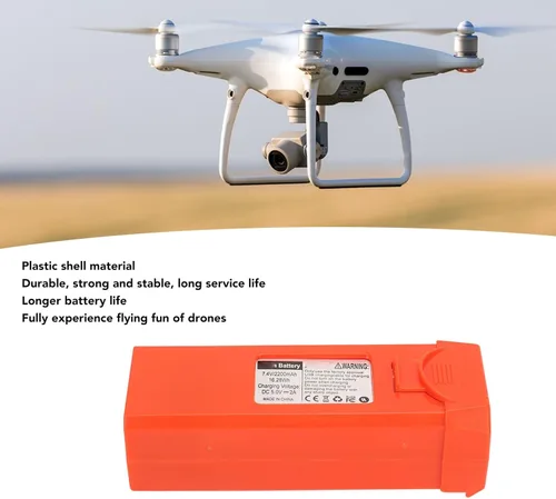 Miniatura 2 de Keenso 7.4V 2200mah Drone Battery Spare Part Replacement Lithium for LYERC L900 PRO SE Quadcopter with Overcharge (Orange)