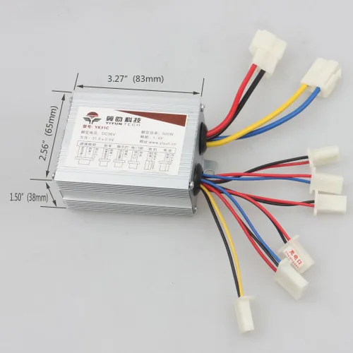 Miniatura 2 de Caja de Control de Velocidad del Motor 36V 500W para Scooter Eléctrico, Bicicleta E, Bicicleta, Triciclo, Motor con Cepillo