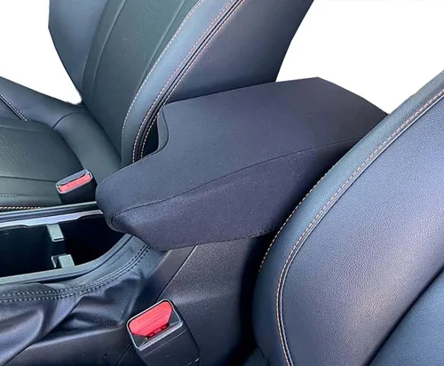 Miniatura 4 de Car Console Covers Plus Fabricado en Estados Unidos diseñado para Ford Ranger 2019-2023 de neopreno, protector de consola central, color negro