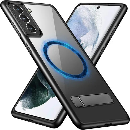 Miniatura 25 de Funda magnética para Samsung Galaxy Note 10 (6.3 pulgadas) [compatible con Magsafe] parachoques de TPU suave + parte trasera transparente, Negro