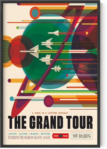 Miniatura 42 de HAUS AND HUES Póster espacial vintage – Visiones del futuro arte de la NASA, impresiones JPL, sin marco, 12 x 16 pulgadas Pso