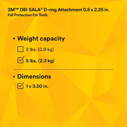 Miniatura 10 de 3M™ DBI-SALA® Accesorio de Anillo en D 1" x 3.5" 1500007, 10 EA/Case