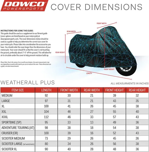 Miniatura 10 de Cobertor de Motocicleta 1 Dowco Guardian Weatherall Plus, Negro