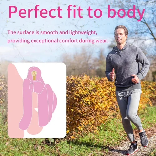 Miniatura 6 de Jaula de castidad masculina ligera ABS + dispositivo de castidad de resina, juguetes sexuales para adultos con 4 tamaños diferentes de anillos, Rosa