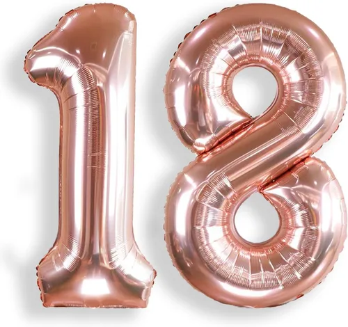 Miniatura 27 de AULE Globos grandes de 40 pulgadas con números 0 azules, globos grandes de números de aluminio, decoraciones de fiesta de cumpleaños de helio
