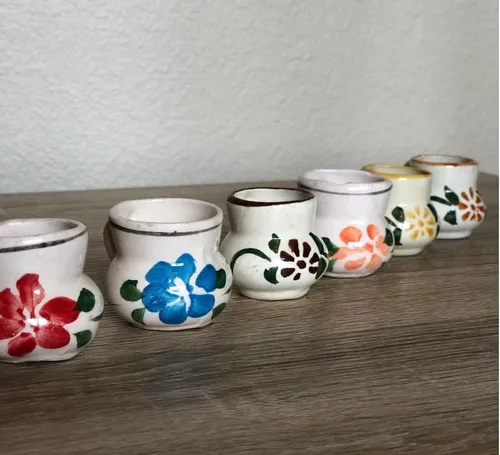 Miniatura 3 de Taza mexicana pequeña, paquete de 10 vasos de chupito de tequila para fiesta, miniatura, taza mexicana (paquete de 10)