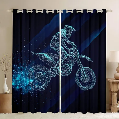 Miniatura 15 de Cortinas de ventana con bandera estadounidense, cortinas de fútbol para niños, 42 pulgadas de ancho x 84 pulgadas de largo, tratamientos de ventana