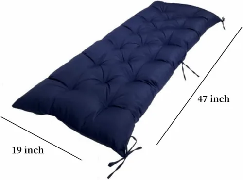 Miniatura 2 de Srutirbo Cojín impermeable para banco de interior/exterior, cojín antideslizante para silla columpio, cojín para sofá de dos plazas para muebles