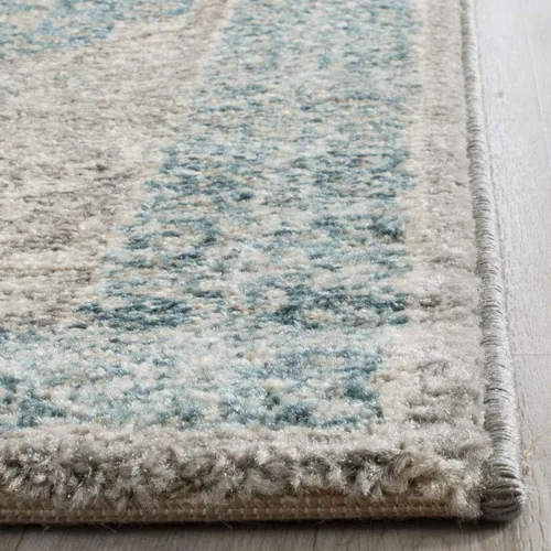 Miniatura 3 de SAFAVIEH Sofia Collection - Tapete para pasillo, 2.2 x 16 pies, gris claro y azul, diseño vintage oriental, envejecido, no desprende pelusa