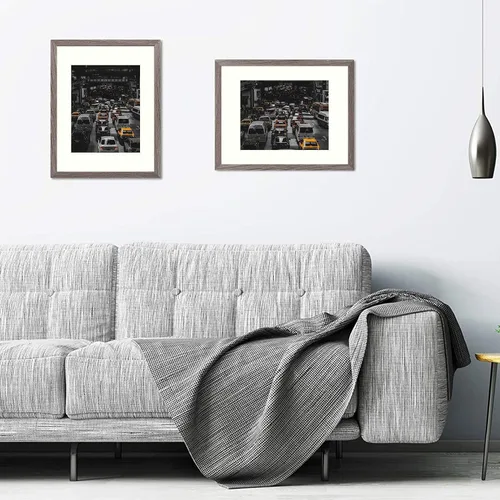 Miniatura 3 de Golden State Art, Marco de fotos de 11 x 14 pulgadas, para pared, fotos y pósteres de 8 x 10, pintura/impresión, bodas, paisajes (gris, paquete de 2)