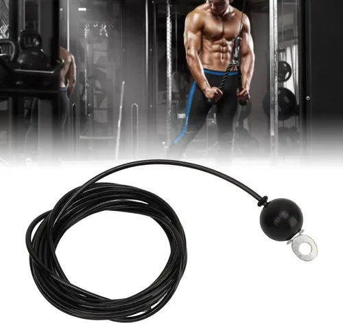 Miniatura 2 de HERCHR Cable de polea de fitness de 157 pulgadas / 197 pulgadas, ajustable, sistema de polea de repuesto para gimnasio en casa, cable de polea