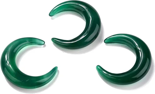 Miniatura 8 de Pandahall - 10 piedras preciosas naturales de aventurina verde luna creciente de 30 x 27 - 28 x 0.197-0.236 in sin teñir cuentas naturales