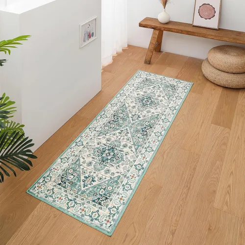 Miniatura 13 de VK VK·LIVING Tapete para la entrada de 2 x 3 pies, pequeño, bohemio, para baño, respaldo antideslizante, felpudo, de interior, puerta delantera