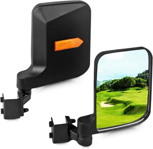 UNIGT Espejos laterales para carrito de golf compatibles con Club Car EZ-GO Yamaha y otros, sin necesidad de perforación, montaje universal para