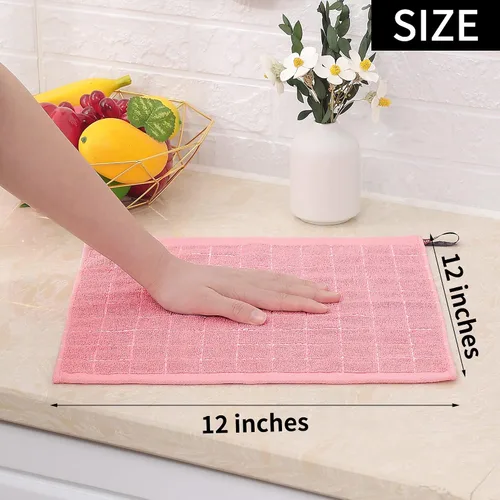 Miniatura 5 de Homaxy - Paquete de 6 paños de cocina de tela de toalla, 100 % algodón, ultrasuaves y absorbentes, trapos perfectos para la cocina, secar y lavar