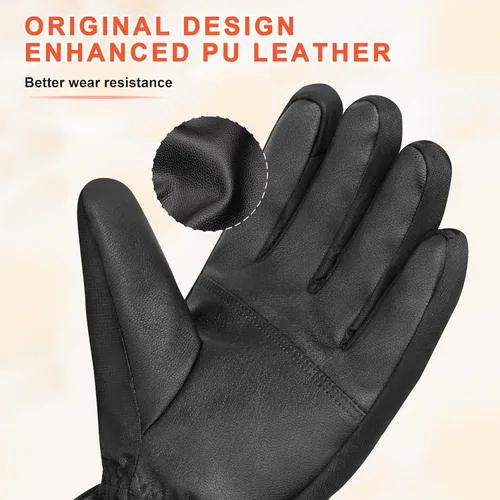 Miniatura 3 de ihuan Guantes de esquí impermeables para hombres y mujeres, guantes de nieve de invierno para clima frío, guantes de snowboard con dedos