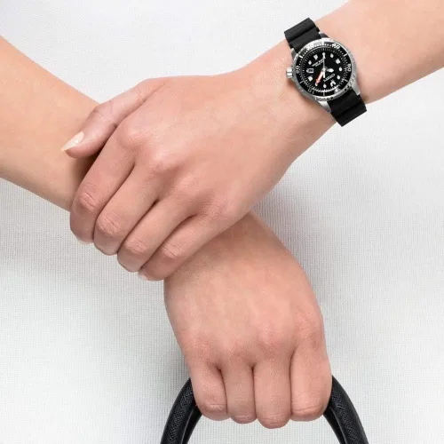 Miniatura 6 de Citizen Reloj analógico de cuarzo para mujer con correa de plástico EP6050-17E negro correa Negro - Correa