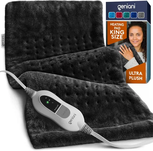 Miniatura 14 de Geniani - Almohadilla térmica eléctrica para alivio del dolor de espalda y calambres, apagado automático, almohadilla térmica suave para terapia
