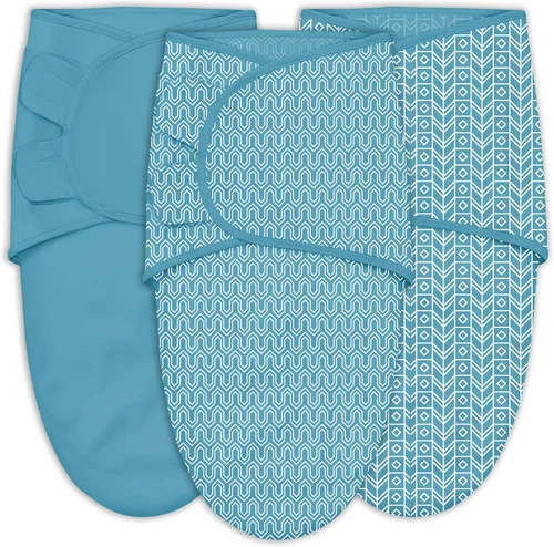 Miniatura 9 de SWEET DOLPHIN Paquete de 3 sacos de dormir envolventes para bebé - Manta envolvente para recién nacido con algodón suave - Envoltura ergonómica