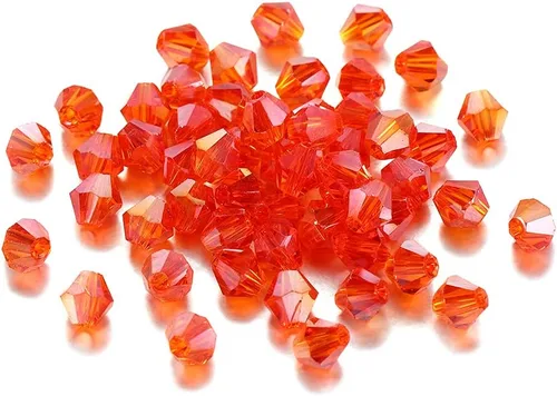 Miniatura 23 de 200 cuentas de cristal de transparencia austriaca, cuentas de vidrio bicona, cuentas espaciadoras sueltas para manualidades, pulseras, aretes