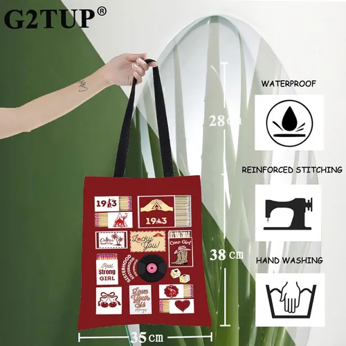 Miniatura 2 de G2TUP Elephant 1913 Sorority Makeup Bag Oh To Be A Girl Cosmetic Pouch with Zippered Pocket for Women Girls (19 New TG)