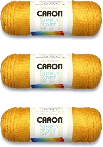Miniatura 52 de Caron Simply Soft - Hilo verde militar, paquete de 3 unidades de 6.00 oz/6 onzas, 100% acrílico, peinado #4 (mediano), 315 yardas, tejido/ganchillo
