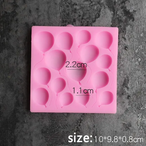 Miniatura 3 de 2 moldes para fondant de globo de aire, materiales de silicona de seguridad de grado alimenticio, molde de caramelo de chocolate para decoración