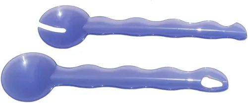 Miniatura 3 de Tupperware Impressions - Juego de pinzas para servir ensaladas, cucharas entrelazadas, color morado
