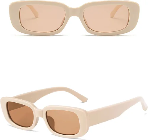 Miniatura 6 de Lentes de sol rectangulares retro para mujeres y hombres, cuadrados de los años 90, Y2K, a la moda, accesorios estéticos delgados